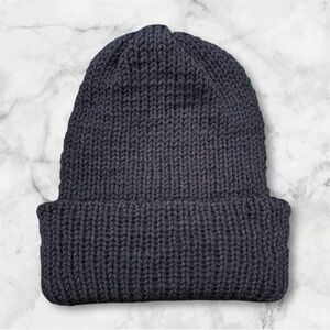 Handmade Cozy Knit Beanie in Navy